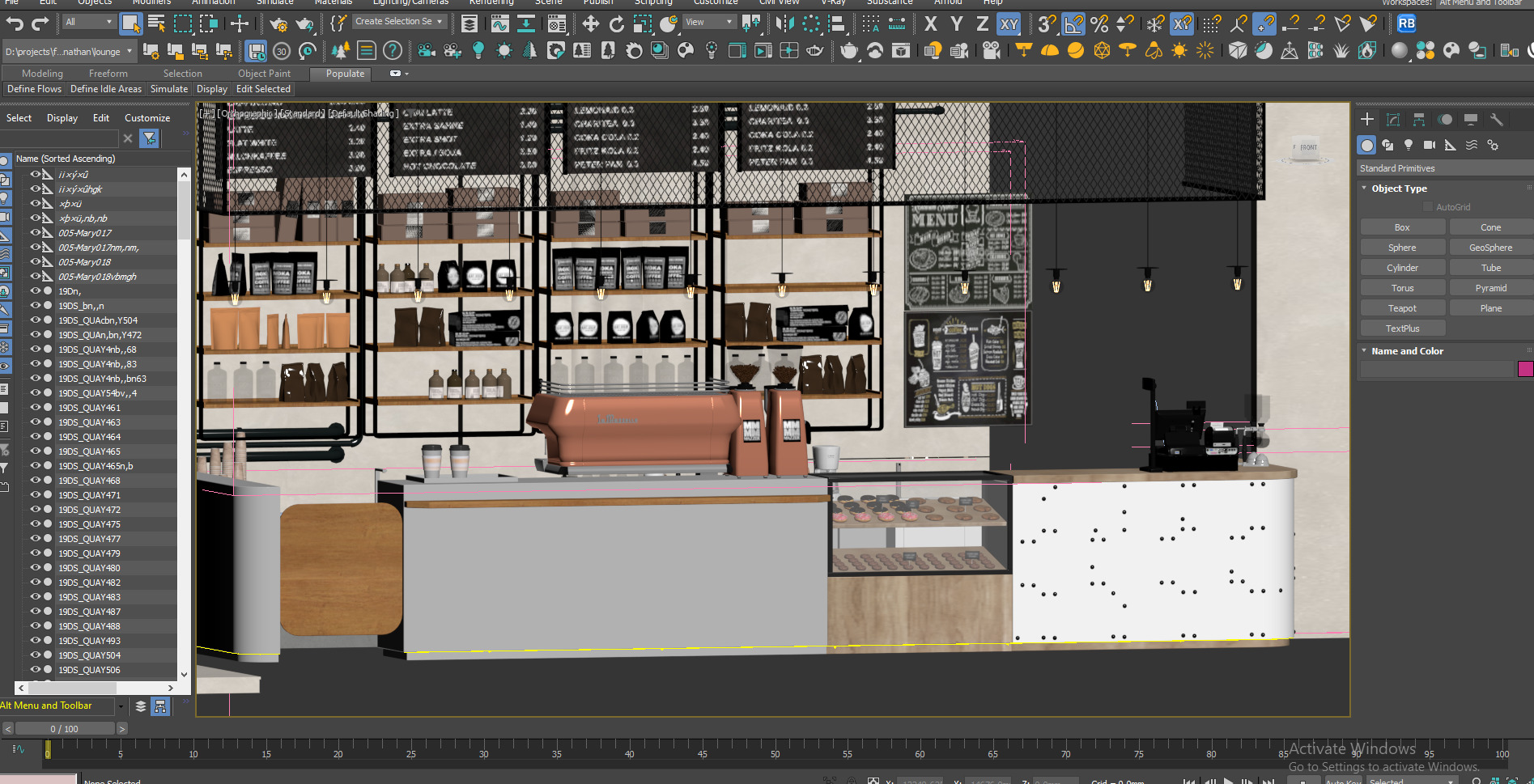 Ultimate Coffee Bar Collection  5 in 1 Interior Scene Bundle 3D model_6