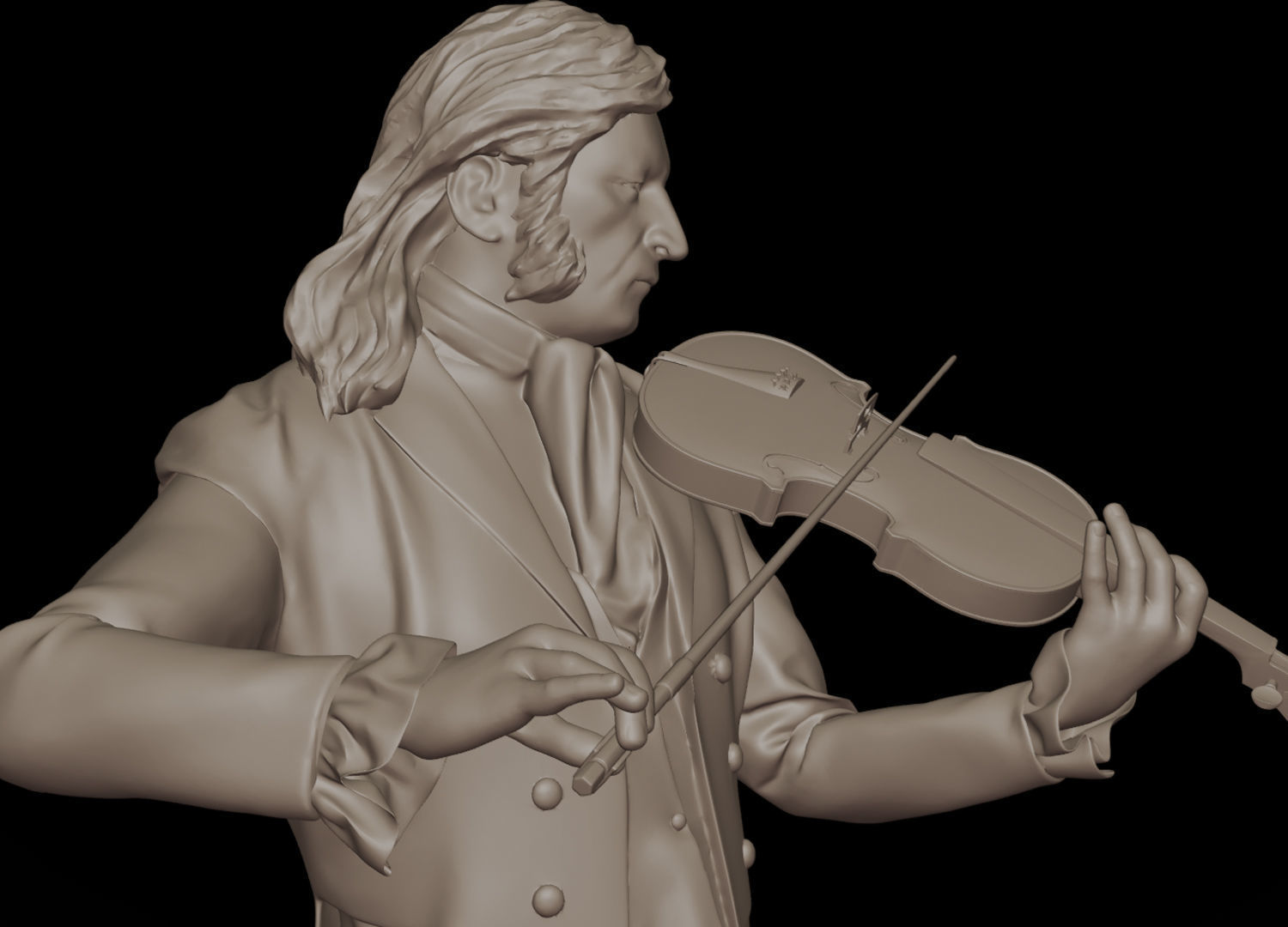 Violinist 3D print model_7
