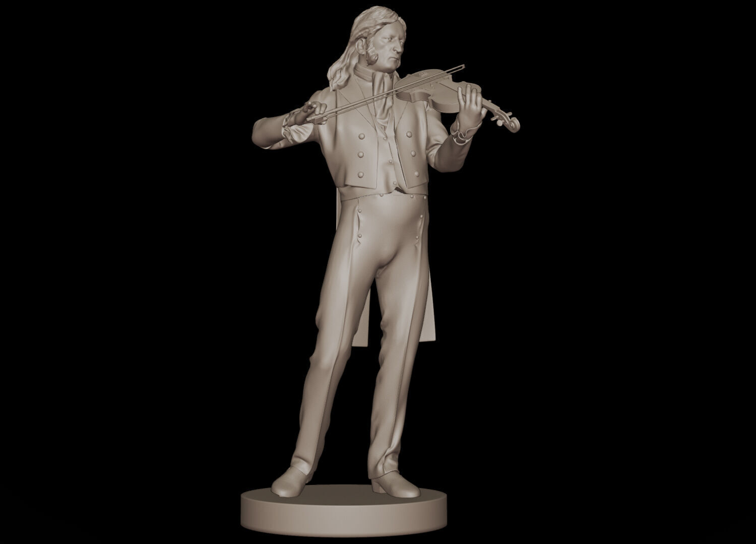 Violinist 3D print model_3