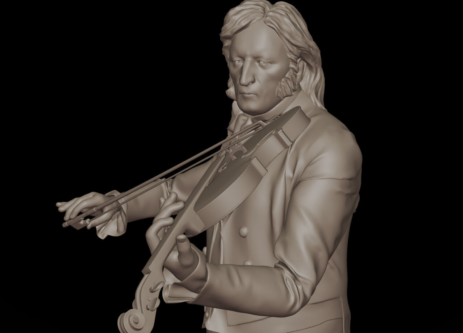Violinist 3D print model_8