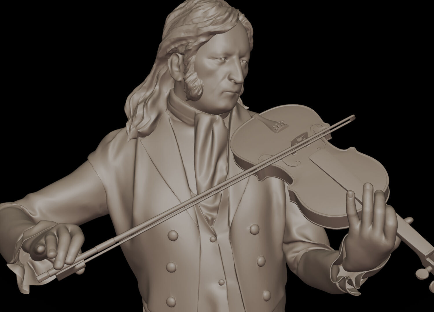 Violinist 3D print model_6