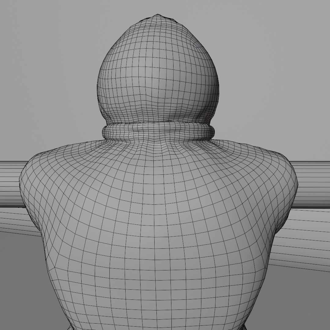 Realistic Wooden Training Dummy Stylized Scarecrow Target Model Low-poly 3D model_7