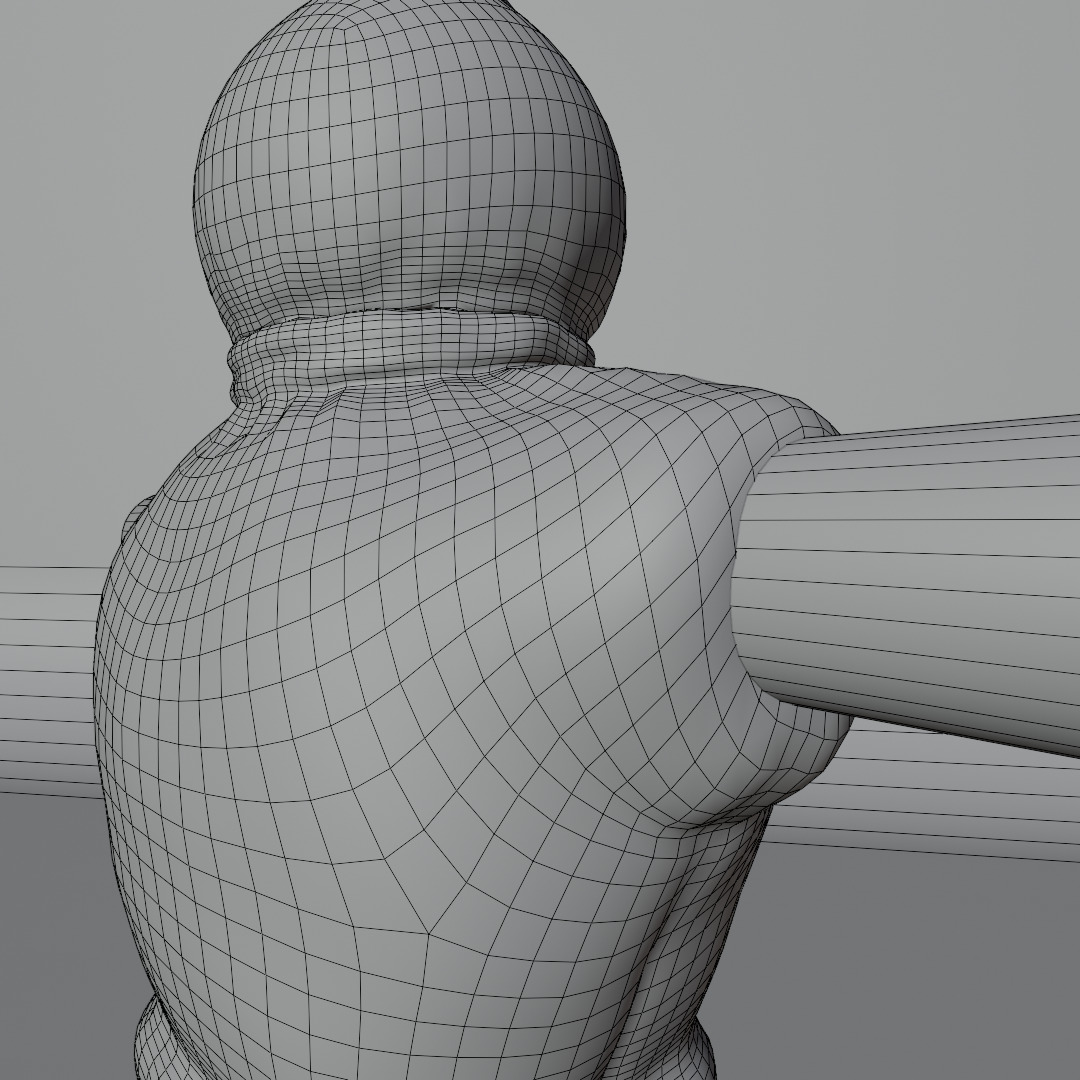 Realistic Wooden Training Dummy Stylized Scarecrow Target Model Low-poly 3D model_5