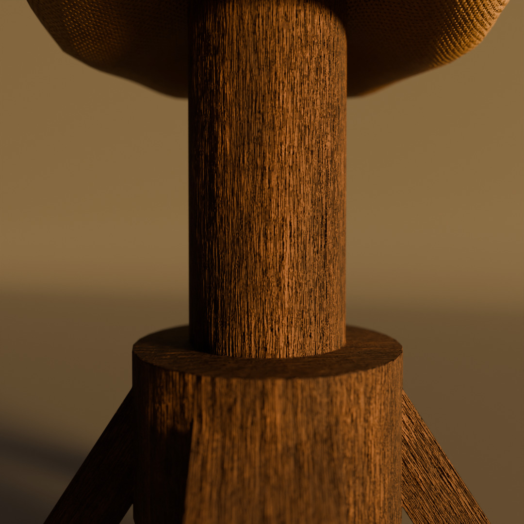 Realistic Wooden Training Dummy Stylized Scarecrow Target Model Low-poly 3D model_8