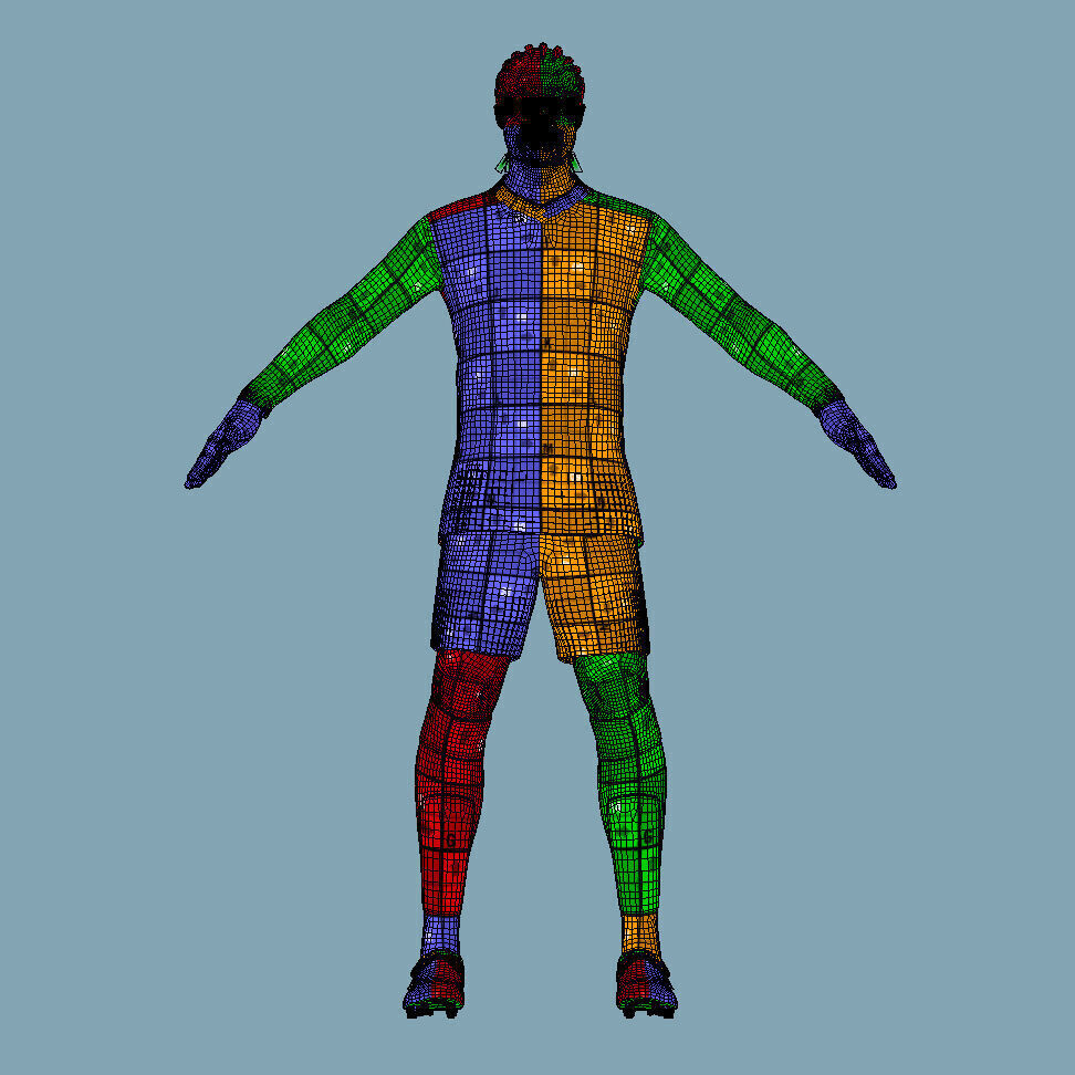 T-Pose Rigged Serge Gnabry Bayern Munich 24-25 3D model_7