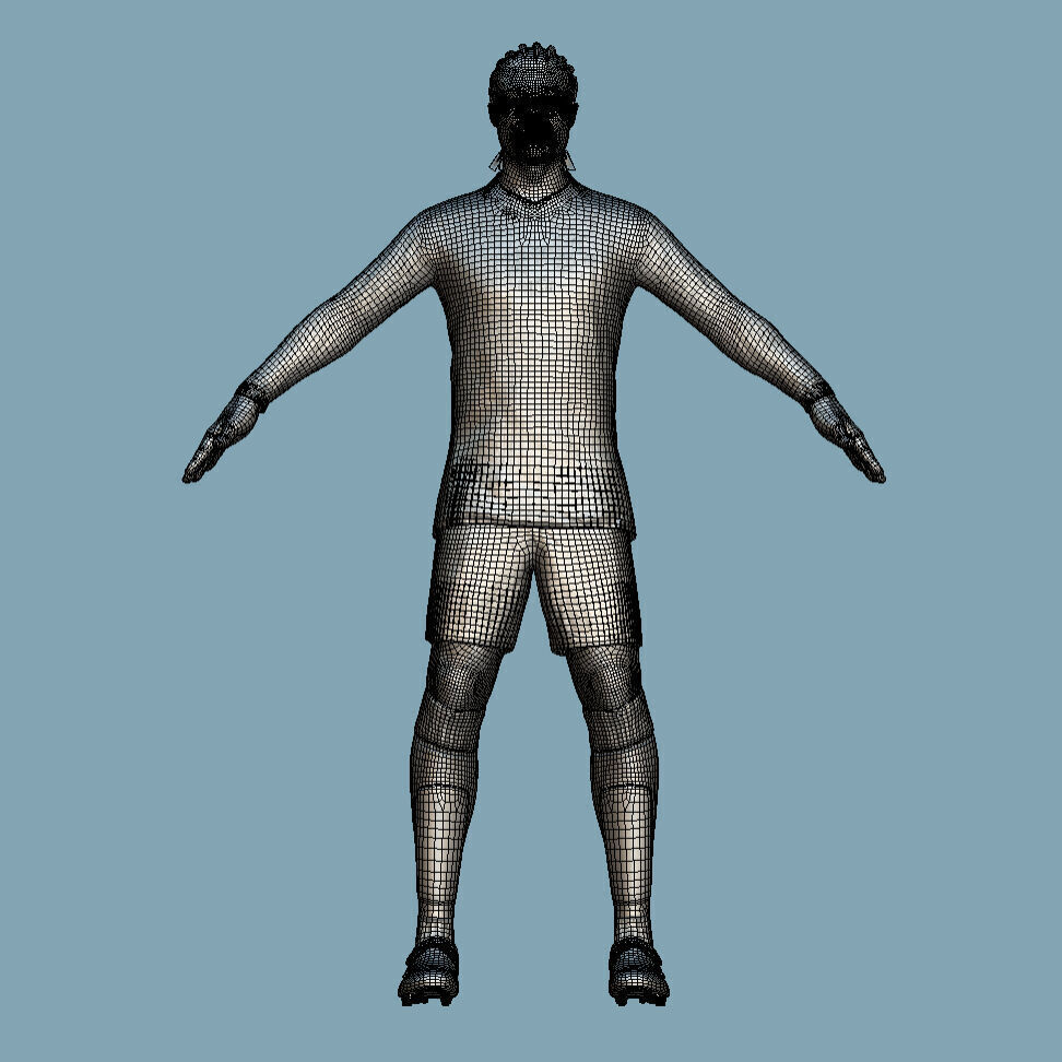 T-Pose Rigged Serge Gnabry Bayern Munich 24-25 3D model_4