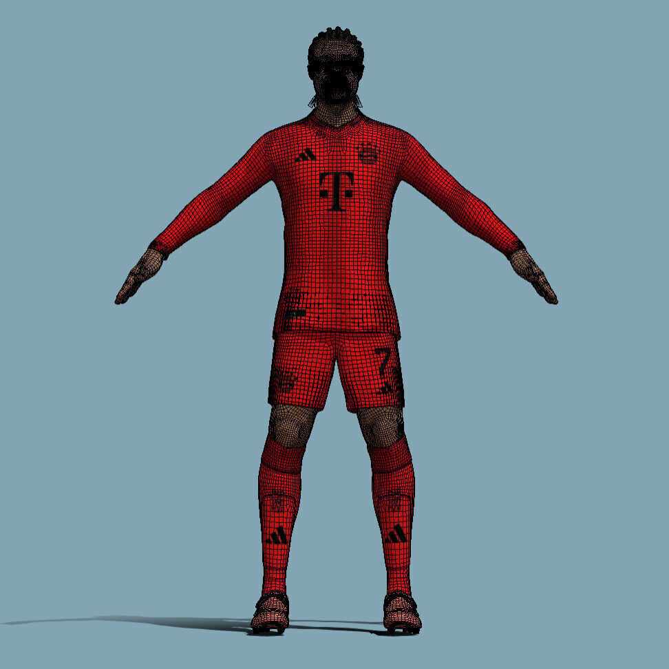 T-Pose Rigged Serge Gnabry Bayern Munich 24-25 3D model_5