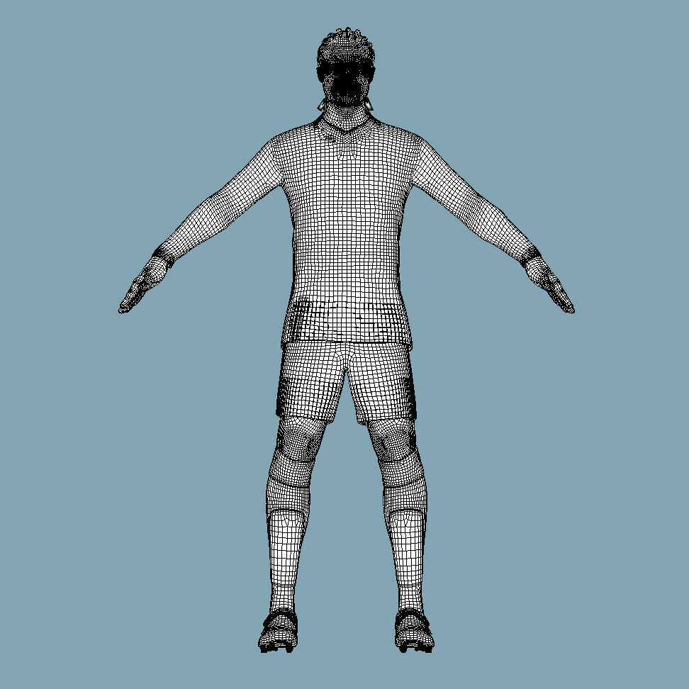 T-Pose Rigged Serge Gnabry Bayern Munich 24-25 3D model_6