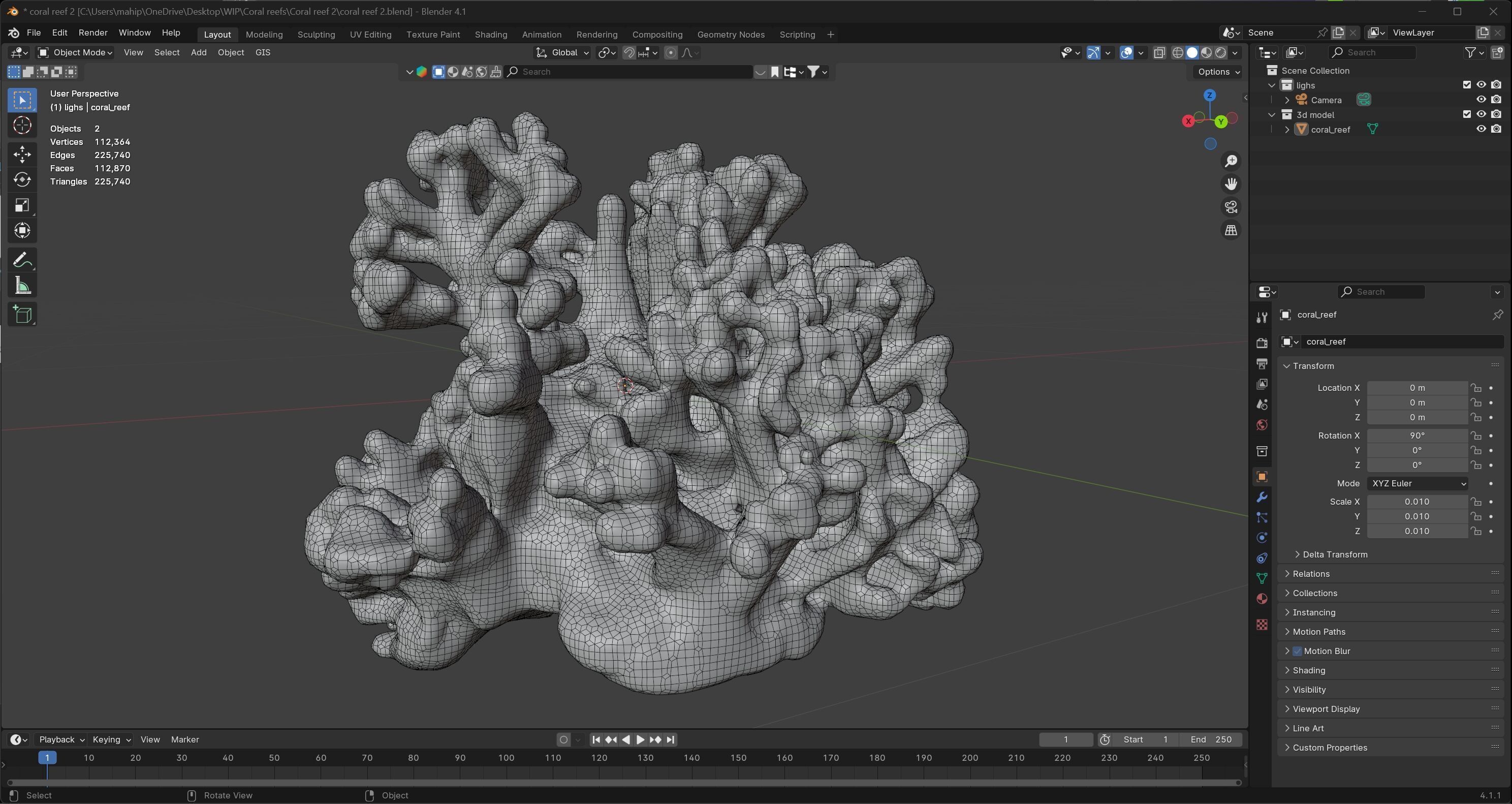 Coral reef v2  Low-poly 3D model_7