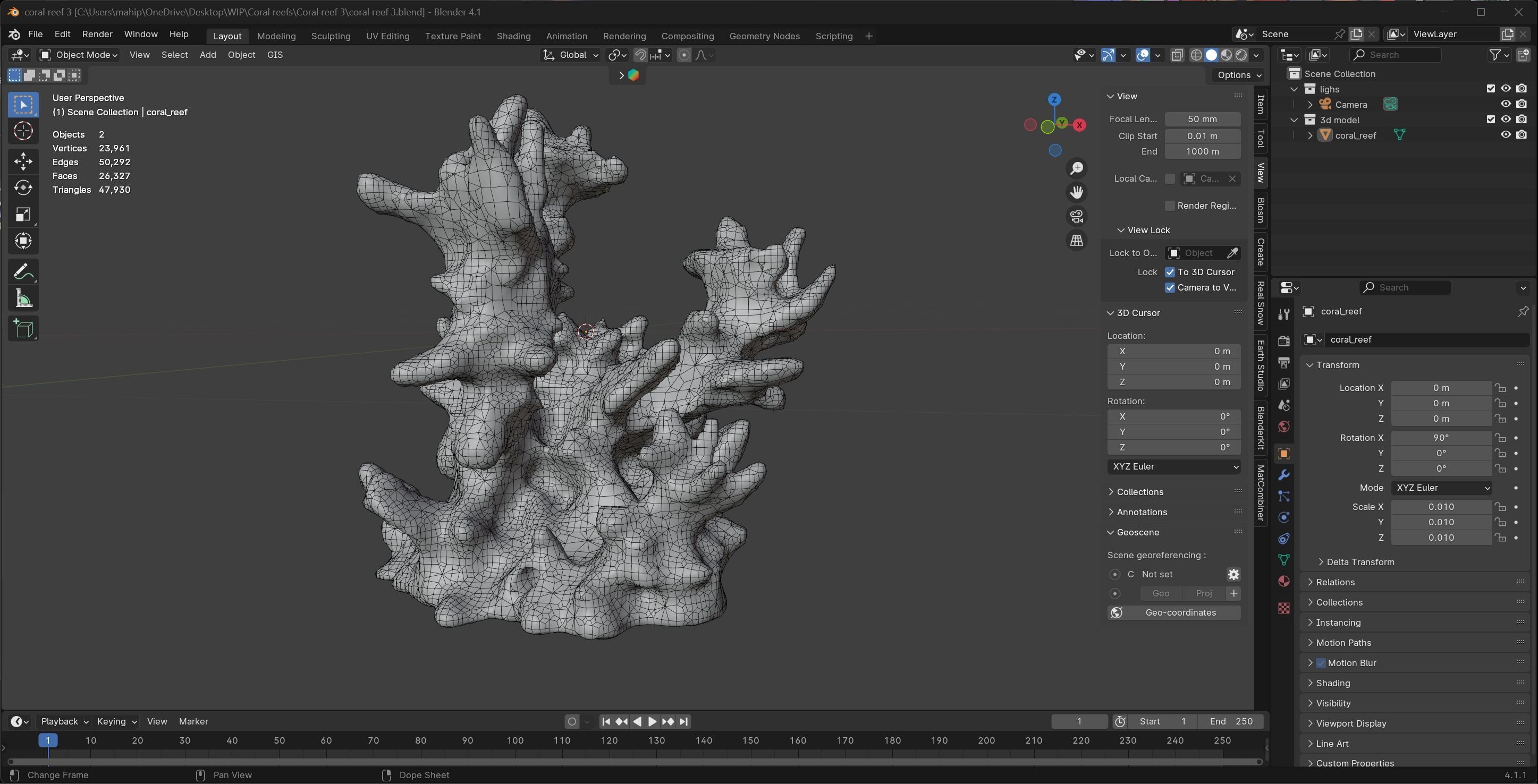Coral reef v3 Low-poly 3D model_7