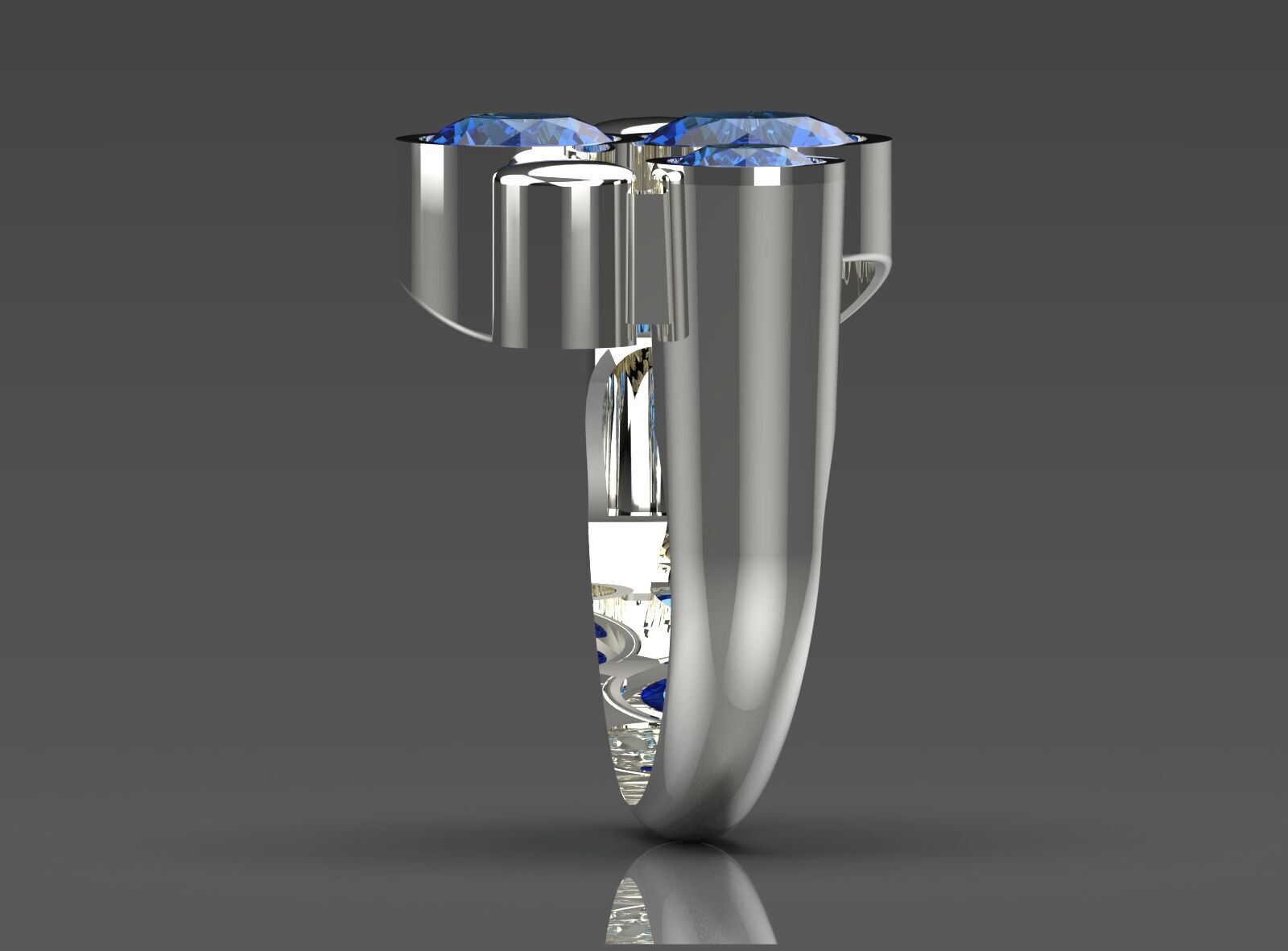 Women gold Ring jr00150 3D print model_14