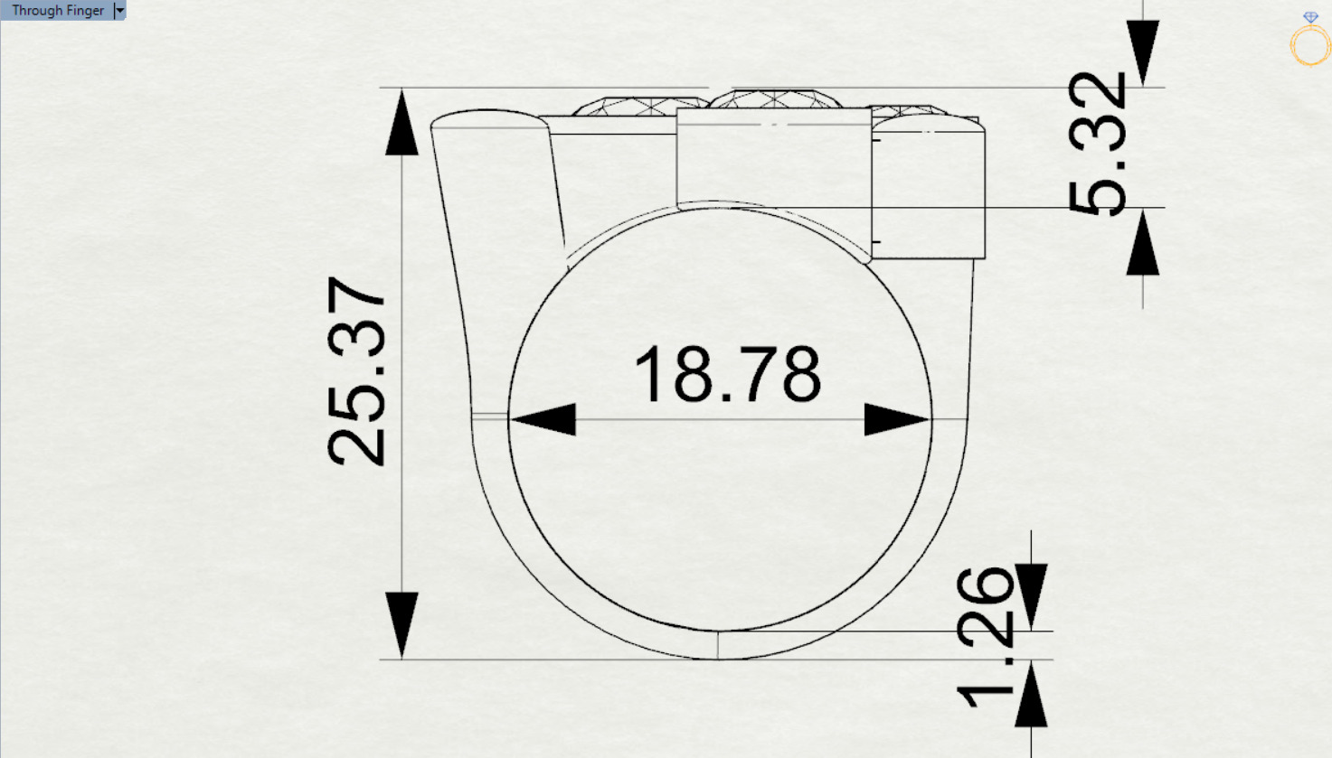 Women gold Ring jr00150 3D print model_22
