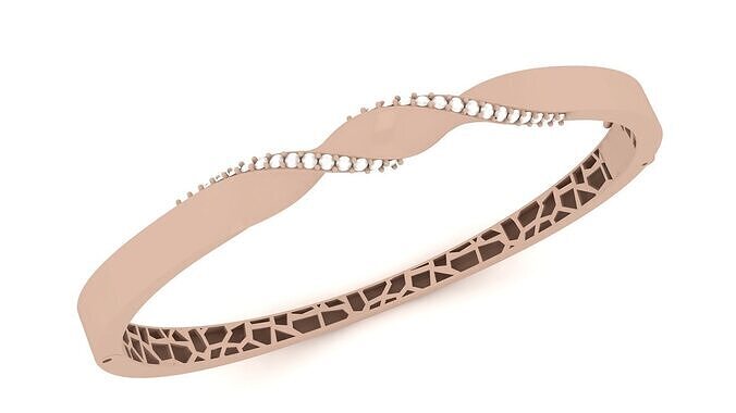 Luxury Bracelet 0039 - Bangle - Twist 3D print model