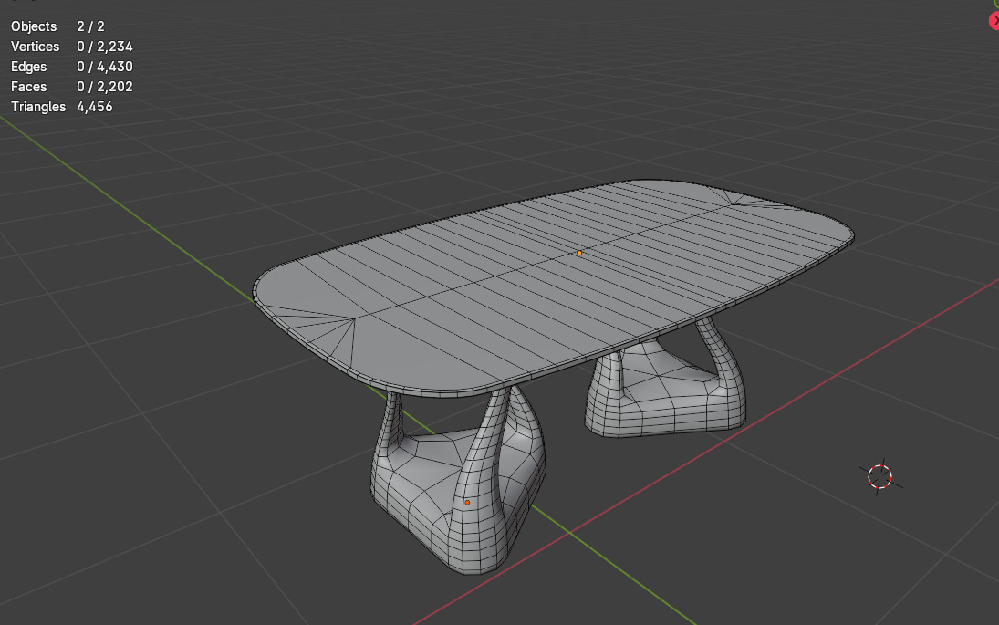 Modern Dining Set with Glass Table and 6 Chairs for Archviz Low-poly 3D model_11