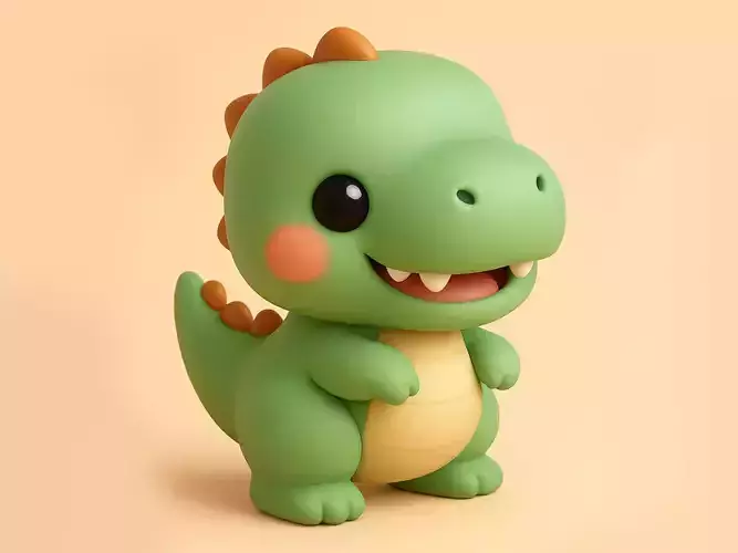 Kawaii T-Rex 3D