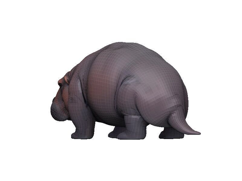 Manatee Low-poly 3D model_4