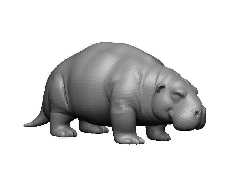 Manatee Low-poly 3D model_8