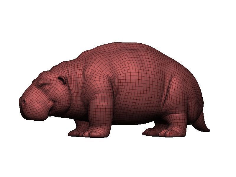 Manatee Low-poly 3D model_10