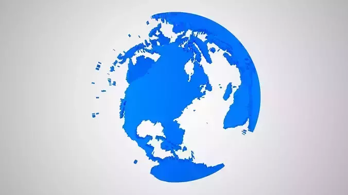 Globe Shell Royal Blue 3D model