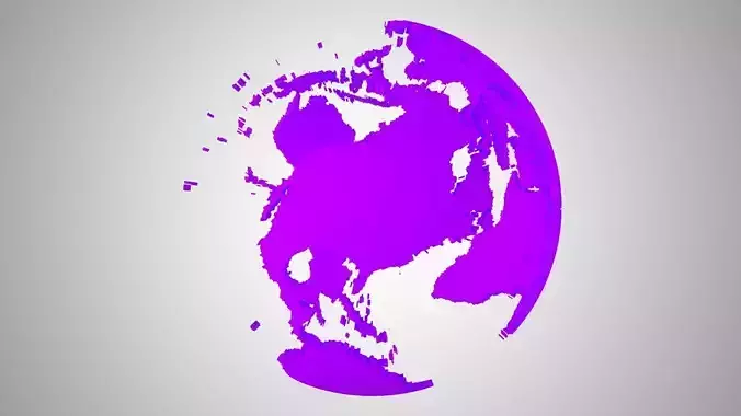 Globe Shell Purpal 3D model