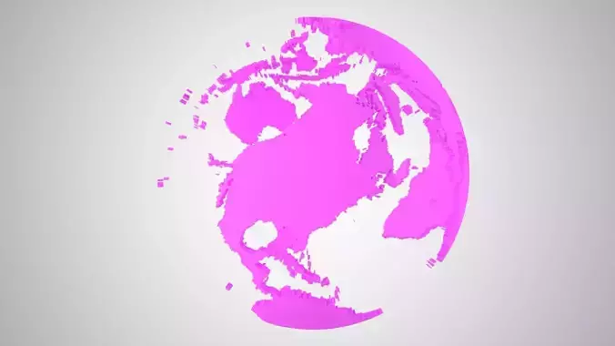 Globe Shell Pink 3D model
