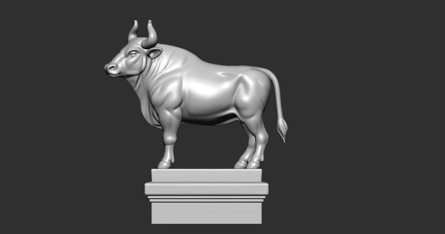 Buffalo Statue  3D print model_9