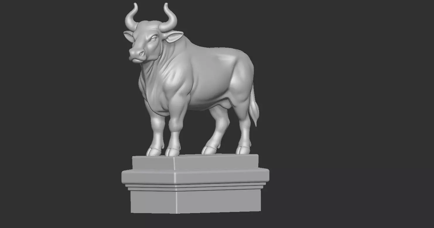 Buffalo Statue  3D print model_0