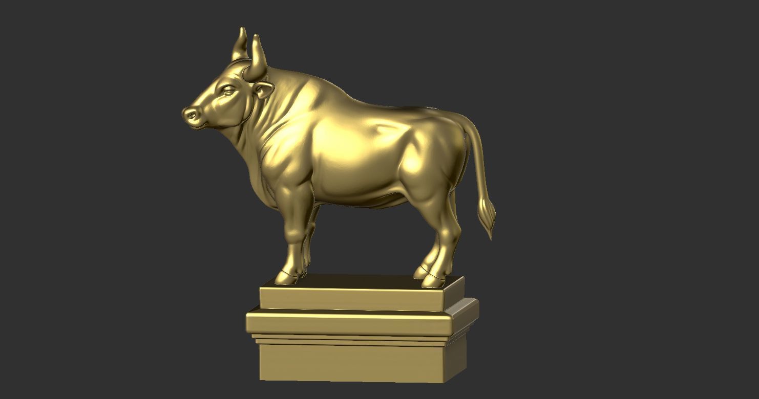 Buffalo Statue  3D print model_2