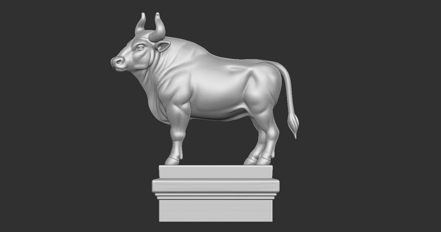 Buffalo Statue  3D print model_8