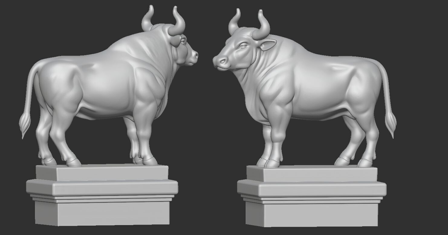 Buffalo Statue  3D print model_11