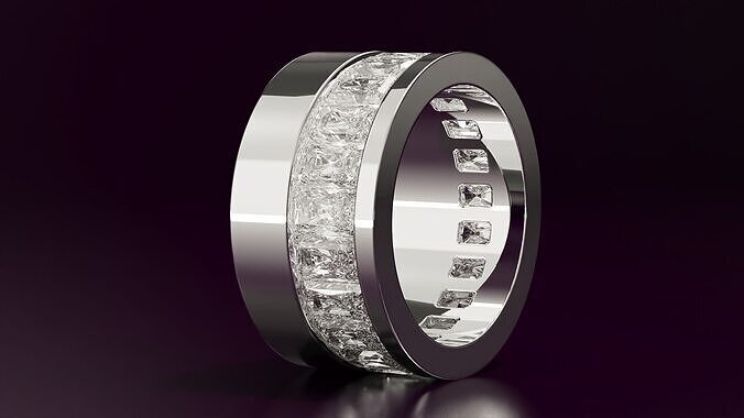 channel set radiant eternity band N05 54EU size Free 3D print model