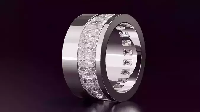 channel set radiant eternity band N05 54EU size