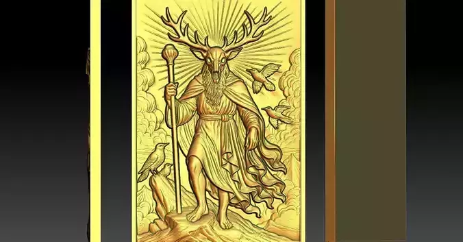 1 Cernunnos CNC Relief Model 3D print model
