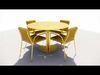 Neighbour XY outdoor dining table And chair 3D model_1