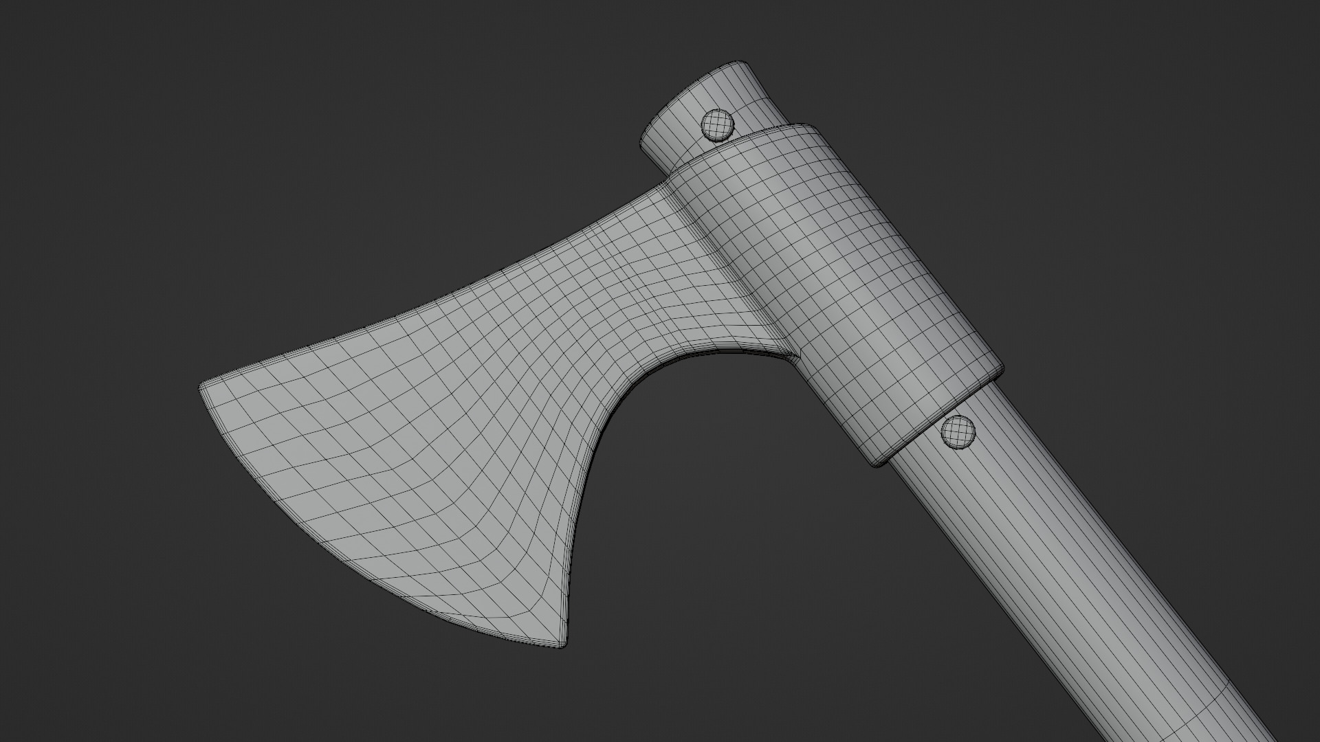 3D Medieval One Handed Axe Game Ready PBR Low-poly 3D model_5