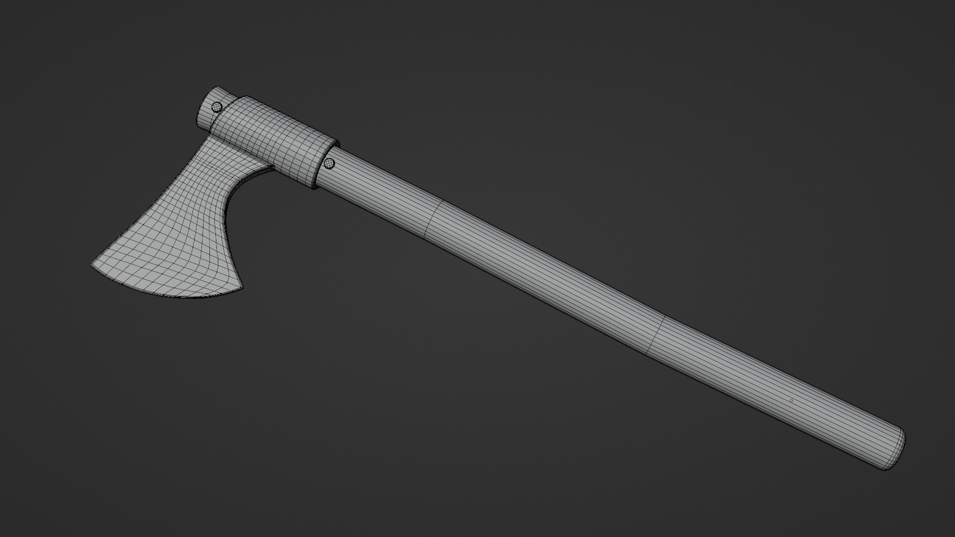 3D Medieval One Handed Axe Game Ready PBR Low-poly 3D model_4