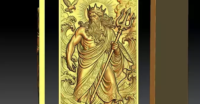 1 Poseidon CNC Relief Model