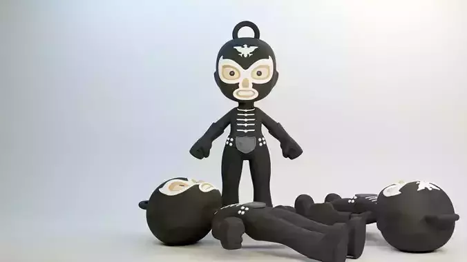 Shocker Combatman Chibi Style  Model and Keychain Version 3D print model