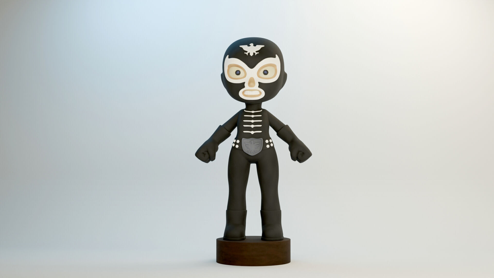 Shocker Combatman Chibi Style Model and Keychain Version 3D print model_9