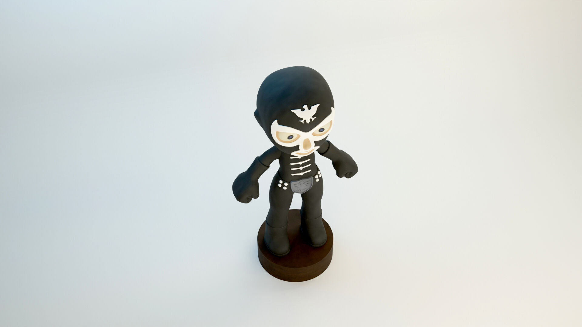 Shocker Combatman Chibi Style Model and Keychain Version 3D print model_8