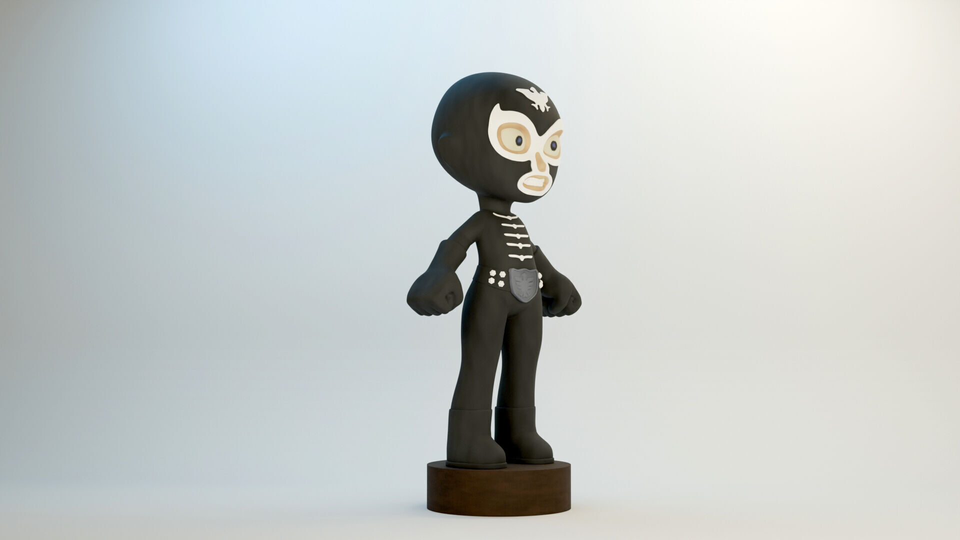 Shocker Combatman Chibi Style Model and Keychain Version 3D print model_10