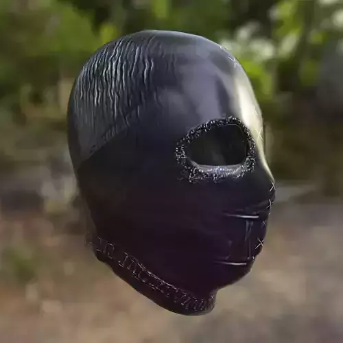 Stitched Leather Hood Mask balaclava