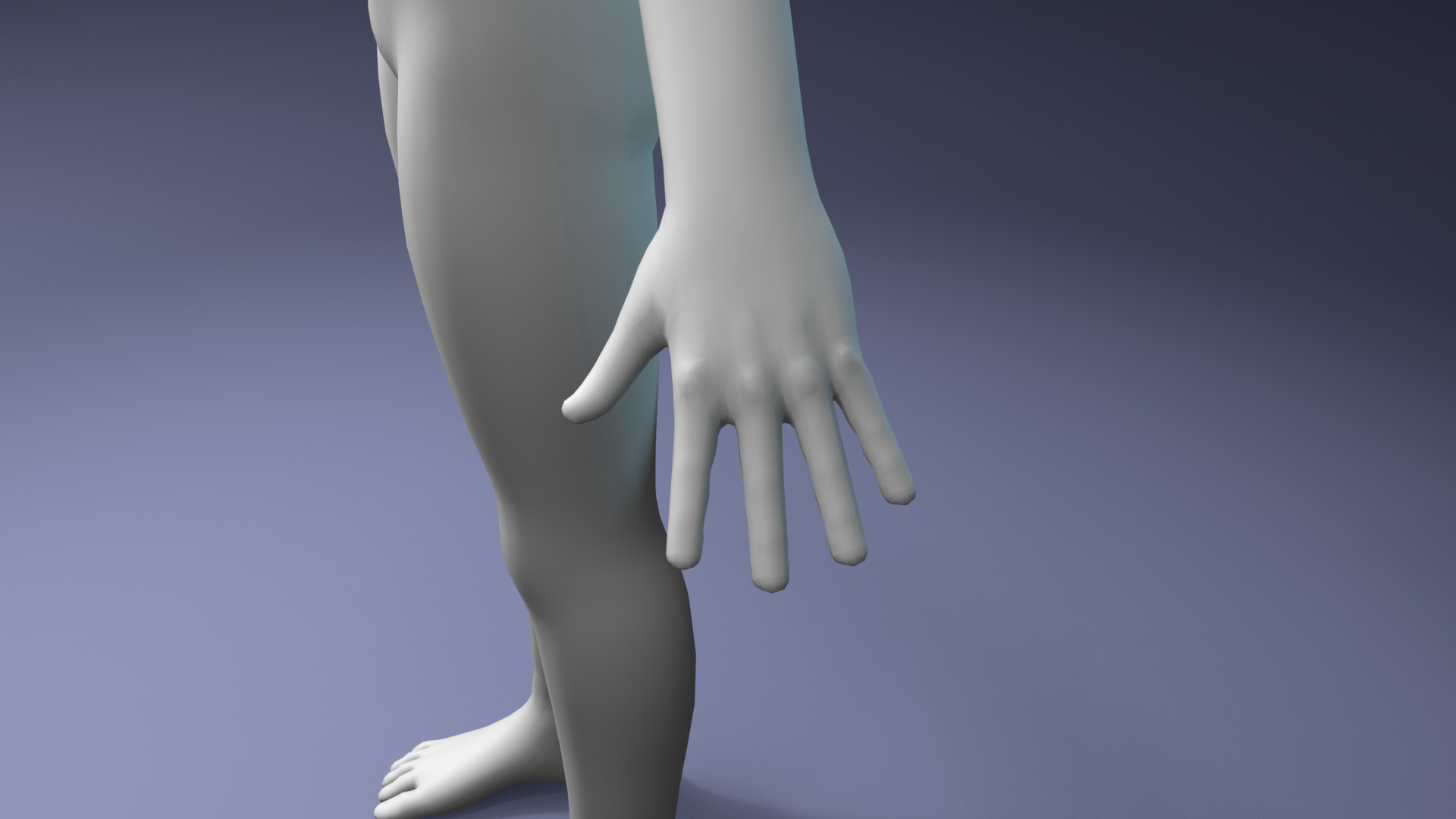 Stylized Male Female Body Base IK FK Face Rig Animation Ready Low-poly 3D model_18