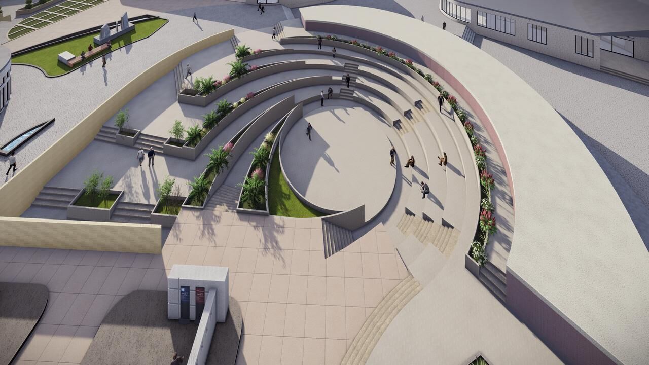 Urban Book Passage Architectural Concept Design 3D model_8