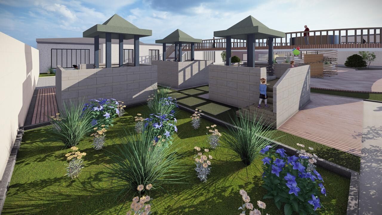 Urban Book Passage Architectural Concept Design 3D model_2