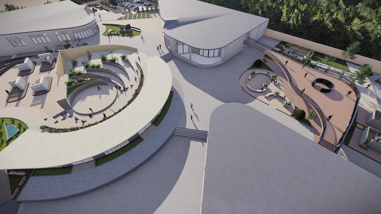 Urban Book Passage Architectural Concept Design 3D model_22