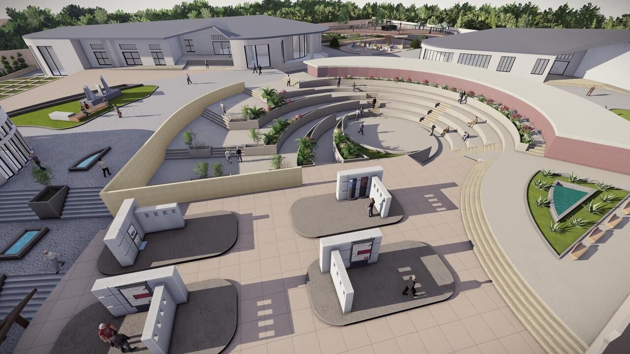 Urban Book Passage Architectural Concept Design 3D model_23