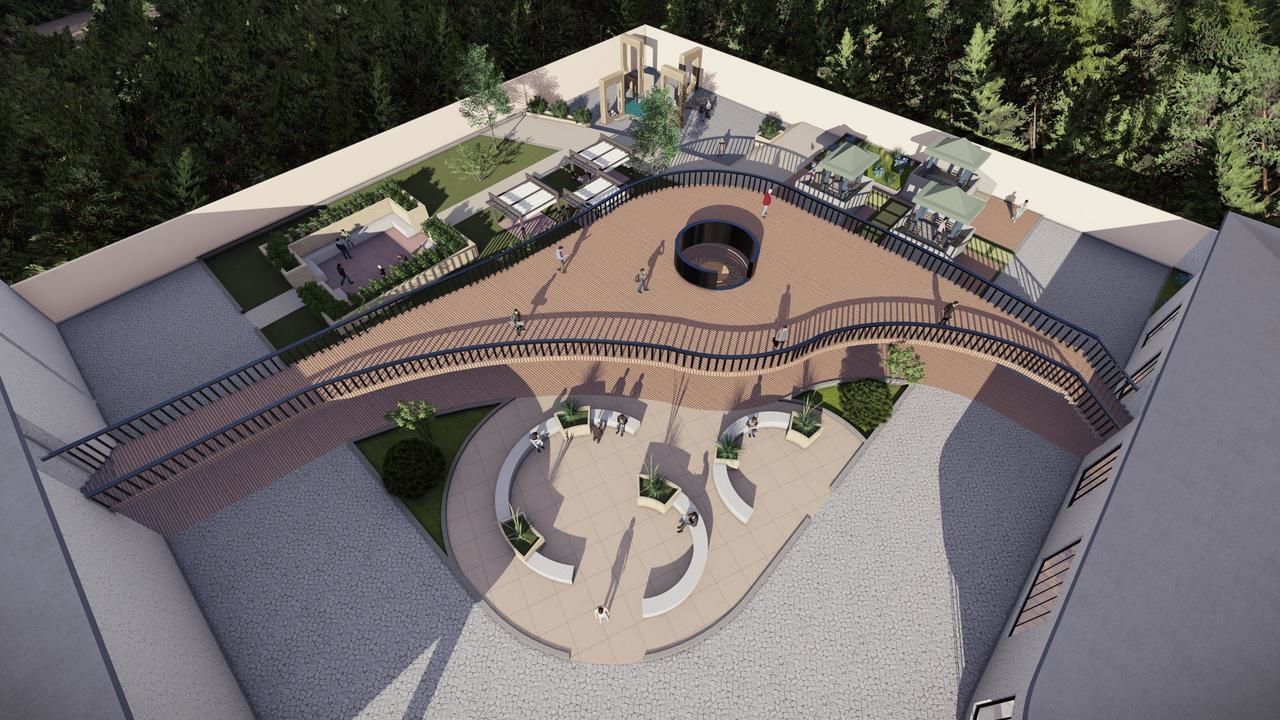 Urban Book Passage Architectural Concept Design 3D model_4