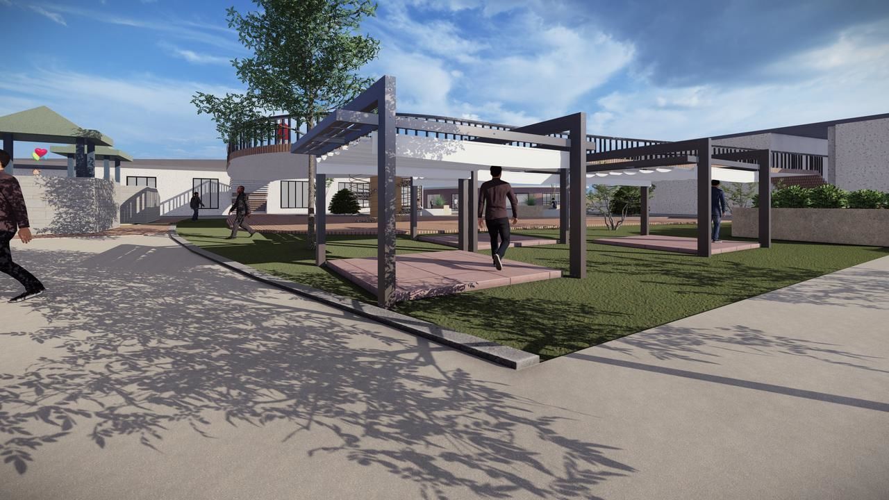 Urban Book Passage Architectural Concept Design 3D model_5