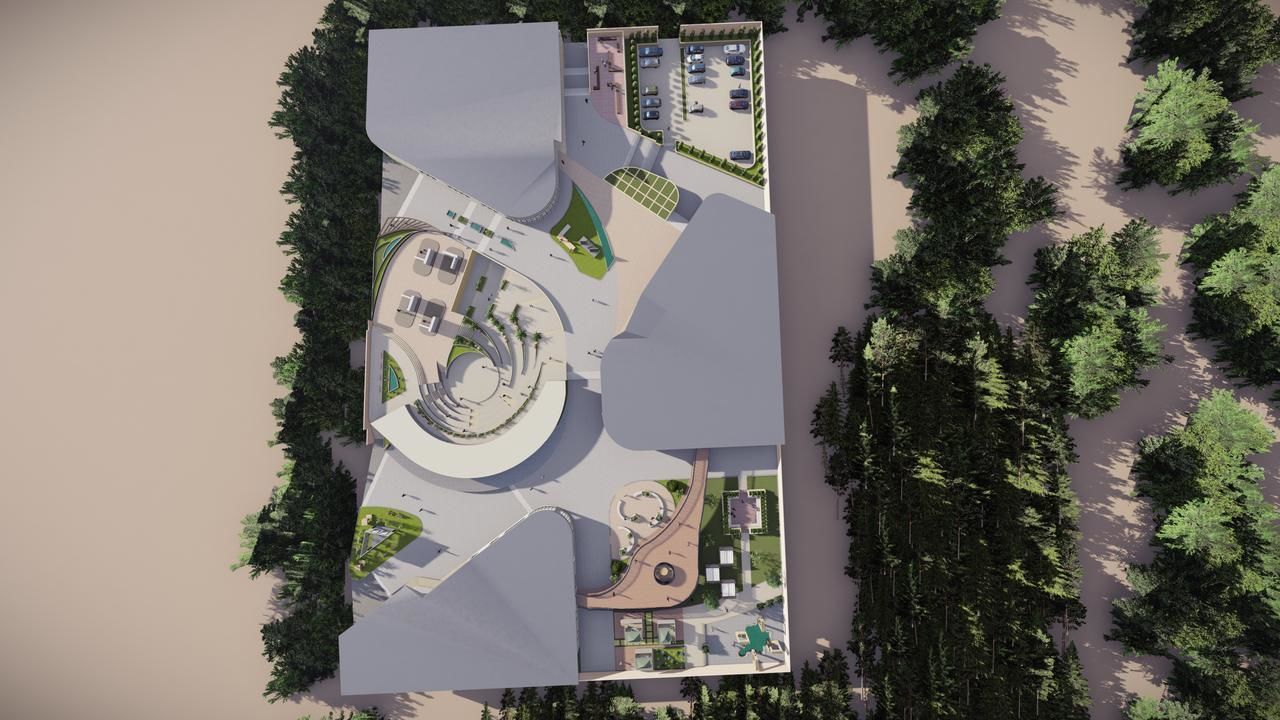 Urban Book Passage Architectural Concept Design 3D model_21